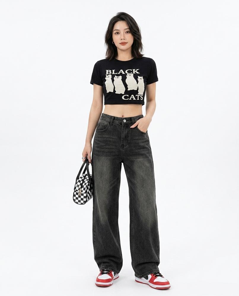 Heidi Outlet - Minor | Weitgeschnittene Gewaschene Hose Damen