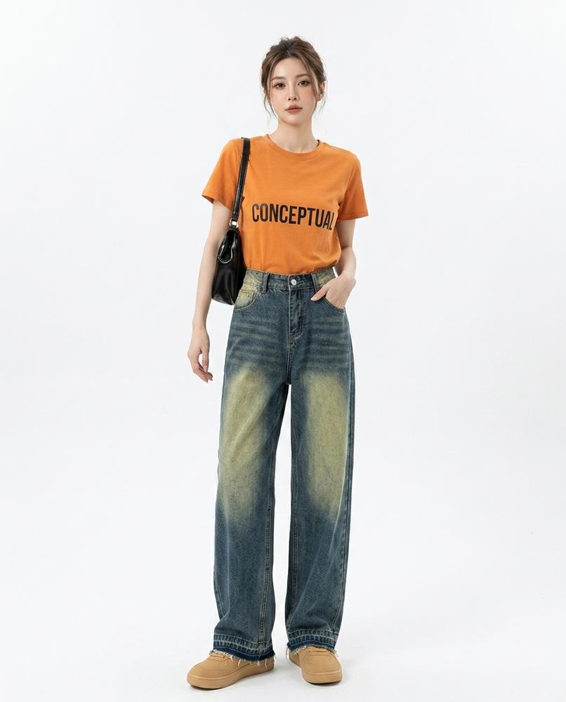 Heidi Outlet - Minor | Weitgeschnittene Gewaschene Hose Damen