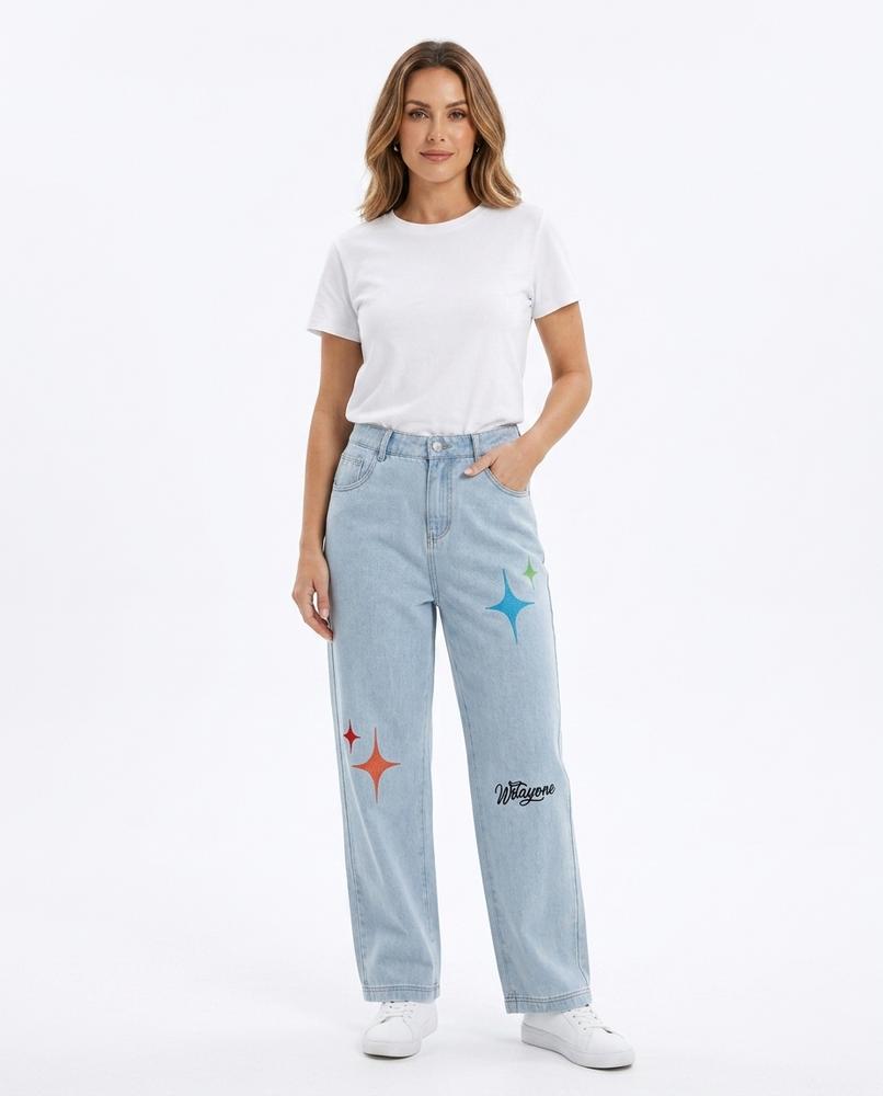 Heidi Outlet - Visel | Gewaschene Bestickte Hose Damen