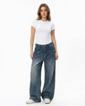 Heidi Outlet - Loken | Weitgeschnittene Gewaschene Hose Damen