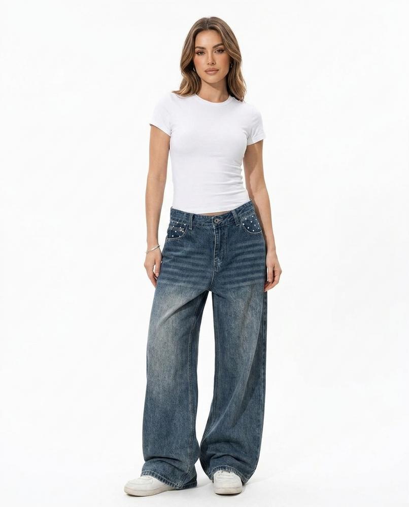 Heidi Outlet - Loken | Weitgeschnittene Gewaschene Hose Damen