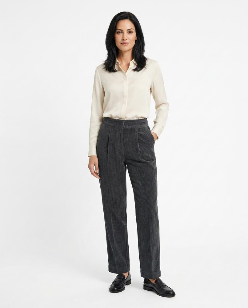 Heidi Outlet - Covin | Gerippte Plissierte Hose Damen