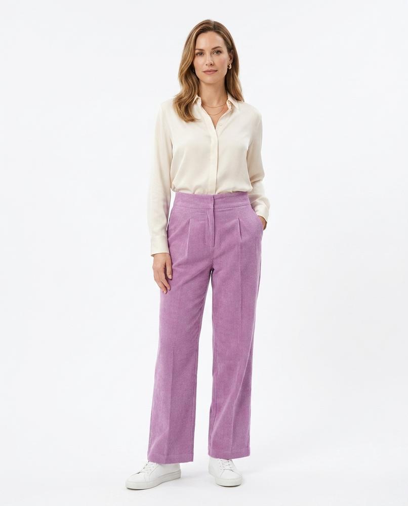 Heidi Outlet - Covin | Gerippte Plissierte Hose Damen