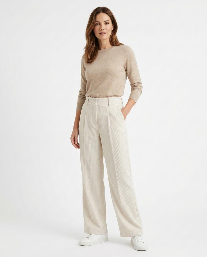 Heidi Outlet - Covin | Gerippte Plissierte Hose Damen