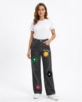 Heidi Outlet - Lahal | Weitgeschnittene Bestickte Hose Damen