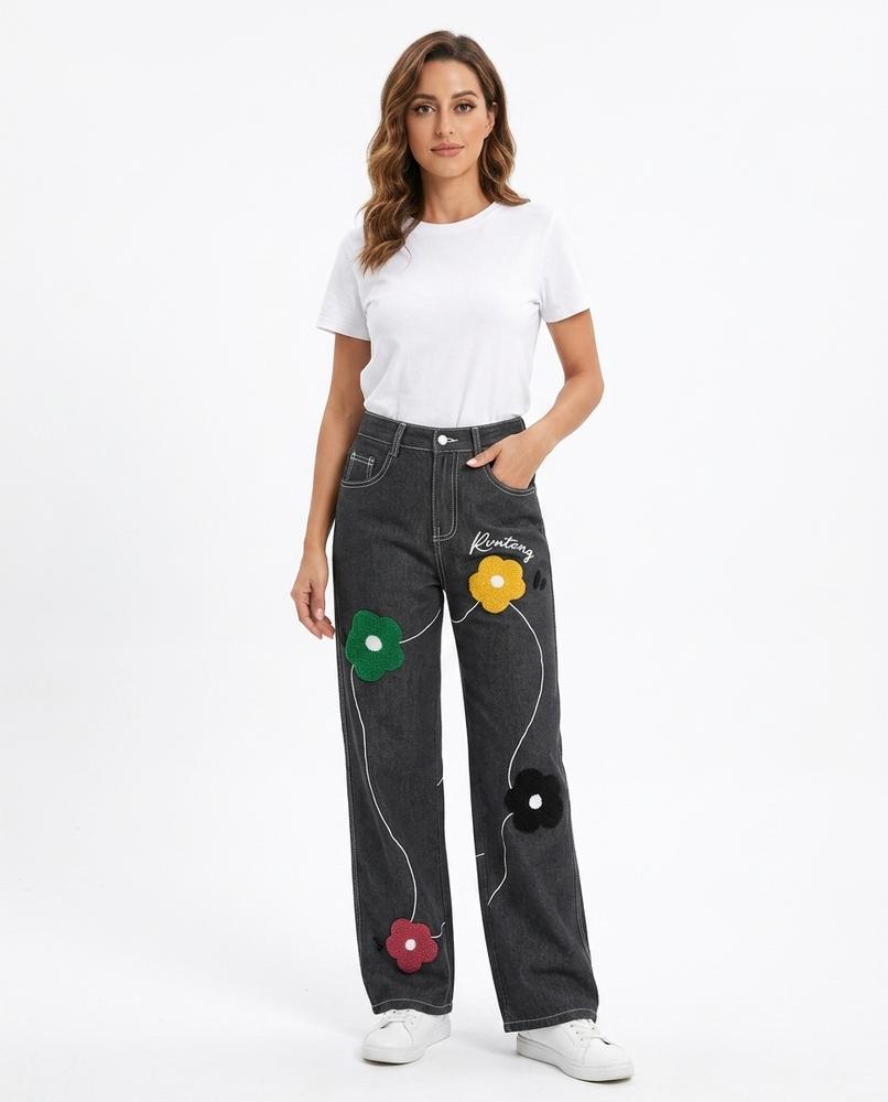 Heidi Outlet - Lahal | Weitgeschnittene Bestickte Hose Damen