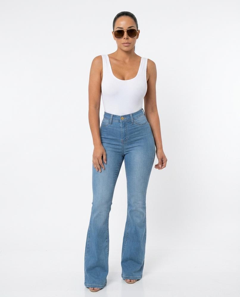 Heidi Outlet - Davin | Hochgeschnittene Ausgestellte Hose Damen