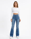 Heidi Outlet - Tisil | Hochgeschnittene Ausgestellte Hose Damen