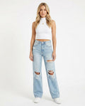 Heidi Outlet - Arvar | Zerrissene Helle Hose Damen