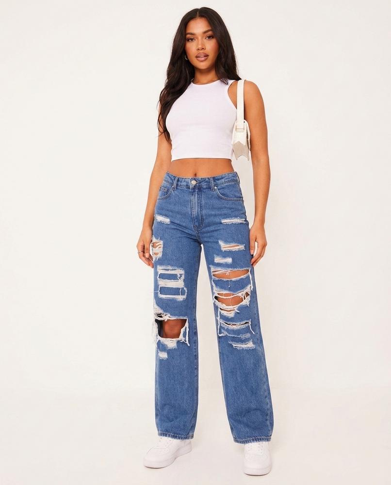 Heidi Outlet - Arvar | Zerrissene Helle Hose Damen