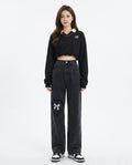 Heidi Outlet - Nodar | Weitgeschnittene Applizierte Hose Damen