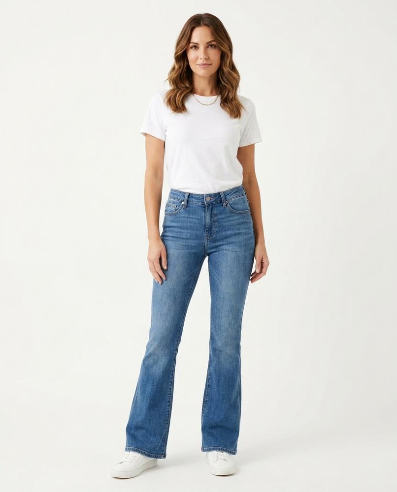 Heidi Outlet - Lesan | Ausgestellte Hochgeschnittene Hose Damen