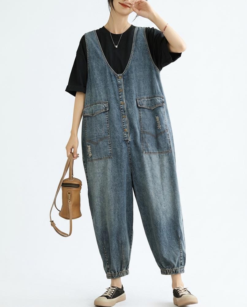Heidi Outlet - Lovin | Geknöpfte Weite Hose Damen