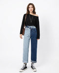 Heidi Outlet - Almin | Zweifarbige Asymmetrische Hose Damen
