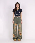 Heidi Outlet - Cavin | Zerrissene Weitgeschnittene Hose Damen