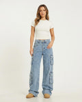 Heidi Outlet - Lelor | Gewaschene Weite Hose Damen