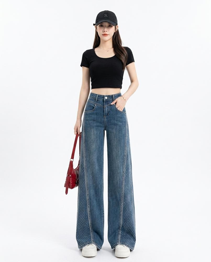 Heidi Outlet - Tivel | Besetzte Weitgeschnittene Hose Damen