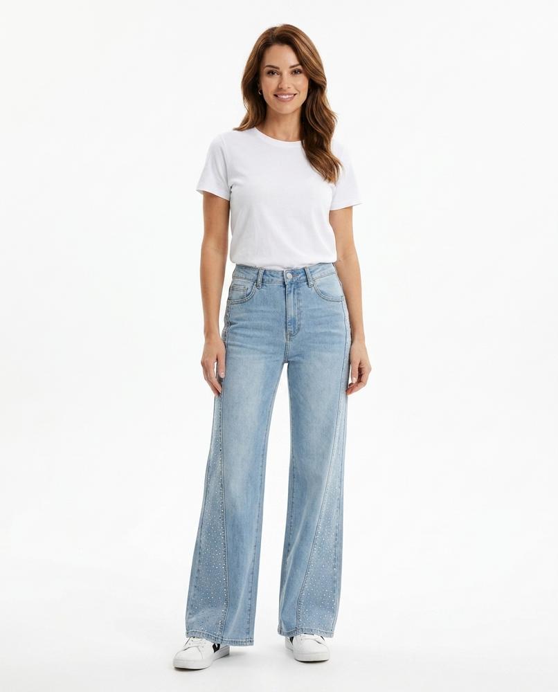 Heidi Outlet - Tivel | Besetzte Weitgeschnittene Hose Damen