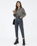 Heidi Outlet - Mivin | Hochgeschnittene Gewaschene Hose Damen