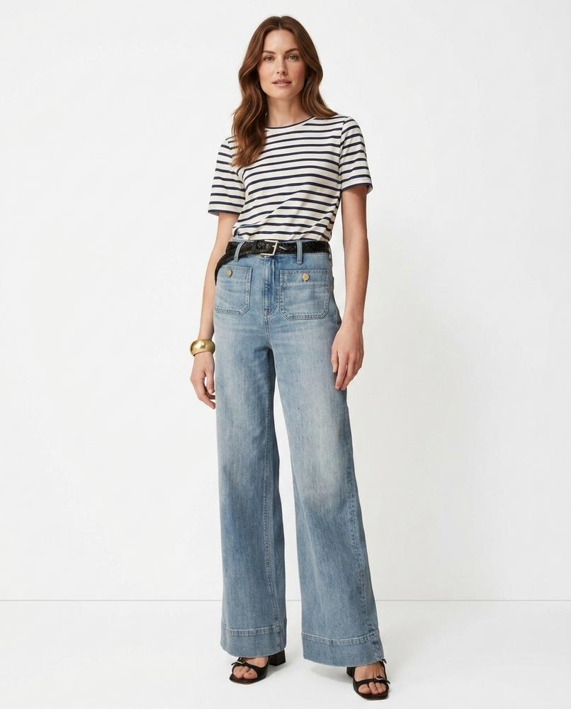 Heidi Outlet - Zedar | Gewaschene Weitgeschnittene Hose Damen