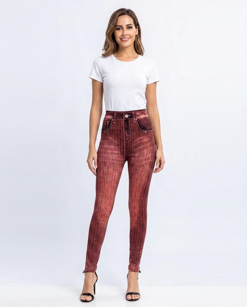 Heidi Outlet - Zelev | Gestreifte Enganliegende Hose Damen