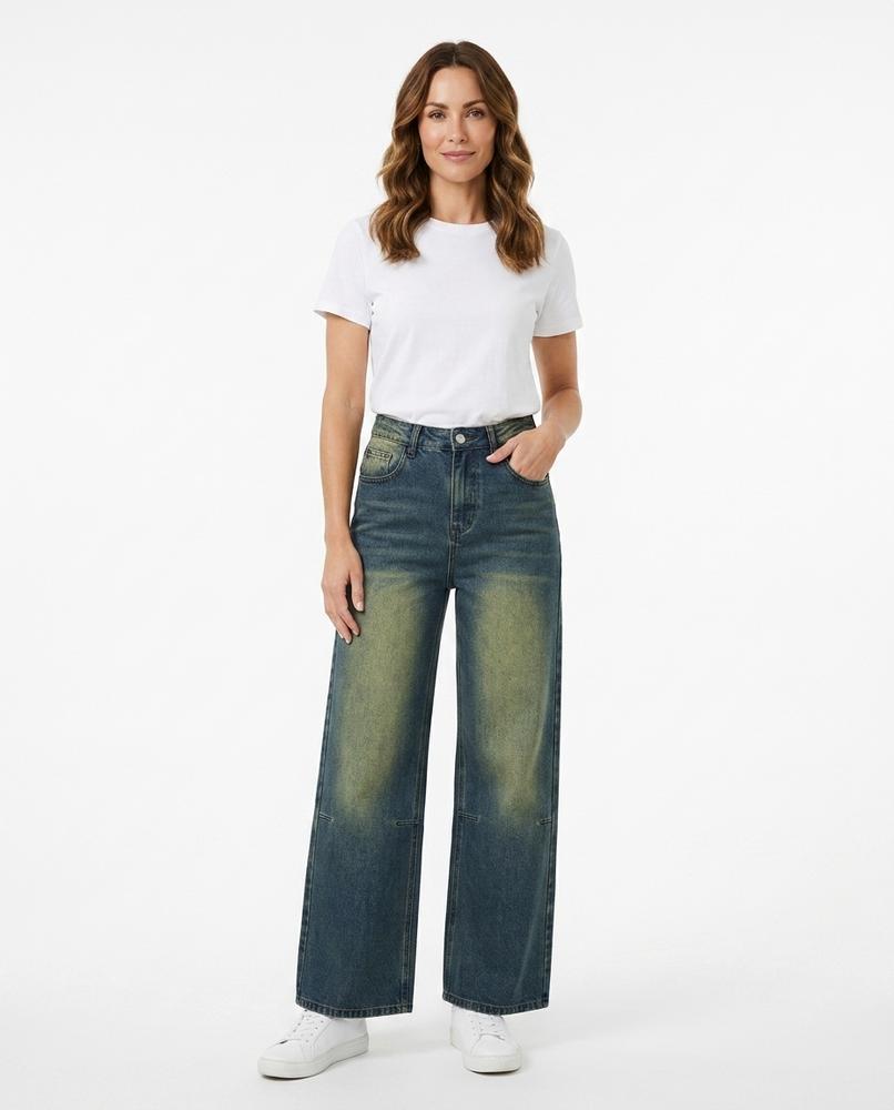 Heidi Outlet - Kelor | Weite Gewaschene Hose Damen
