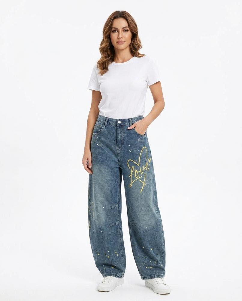 Heidi Outlet - Rovel | Weitgeschnittene Bedruckte Hose Damen