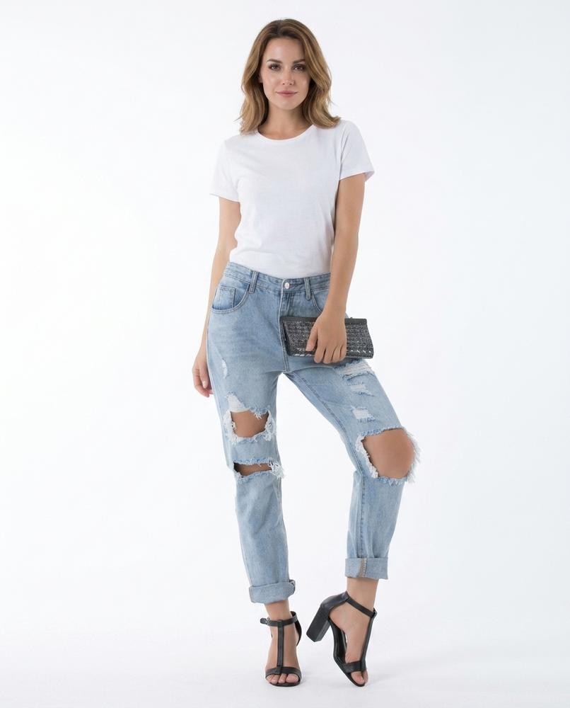 Heidi Outlet - Keral | Gerissene Gekrempelte Hose Damen