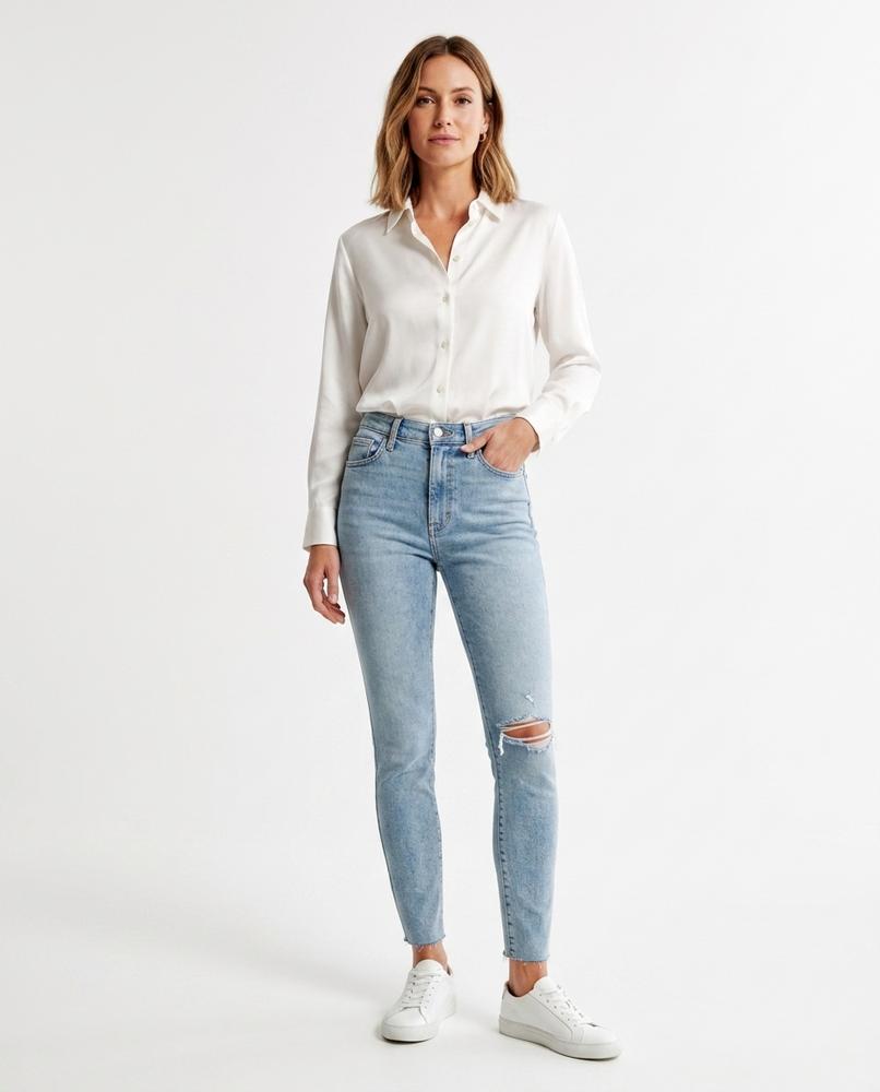 Heidi Outlet - Vilev | Enganliegende Hochgeschnittene Hose Damen