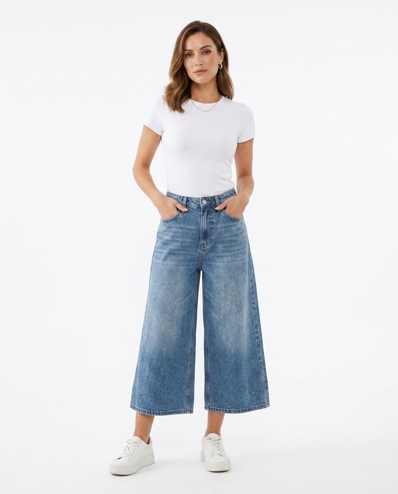 Heidi Outlet - Lomin | Weite Verkürzte Hose Damen