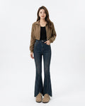 Heidi Outlet - Yorev | Hochtaillierte Ausgestellte Hose Damen