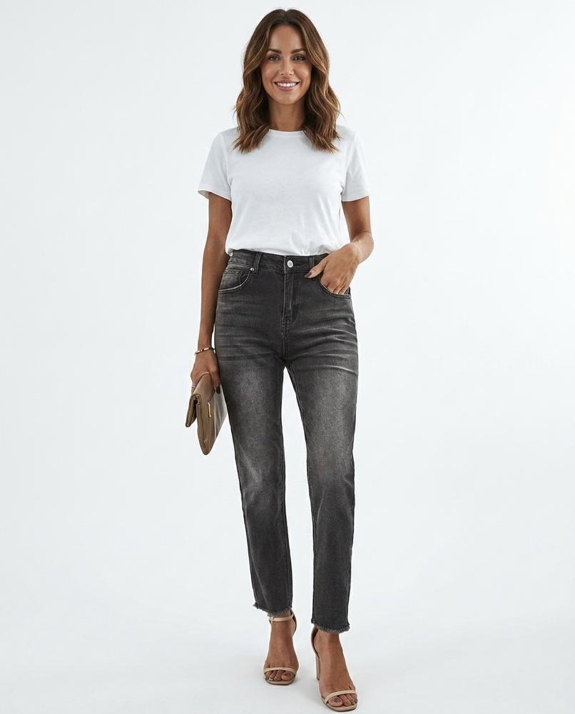 Heidi Outlet - Nesol | Hochgeschnittene Gewaschene Hose Damen