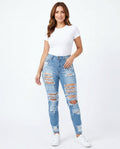 Heidi Outlet - Arlar | Zerrissene Enganliegende Hose Damen