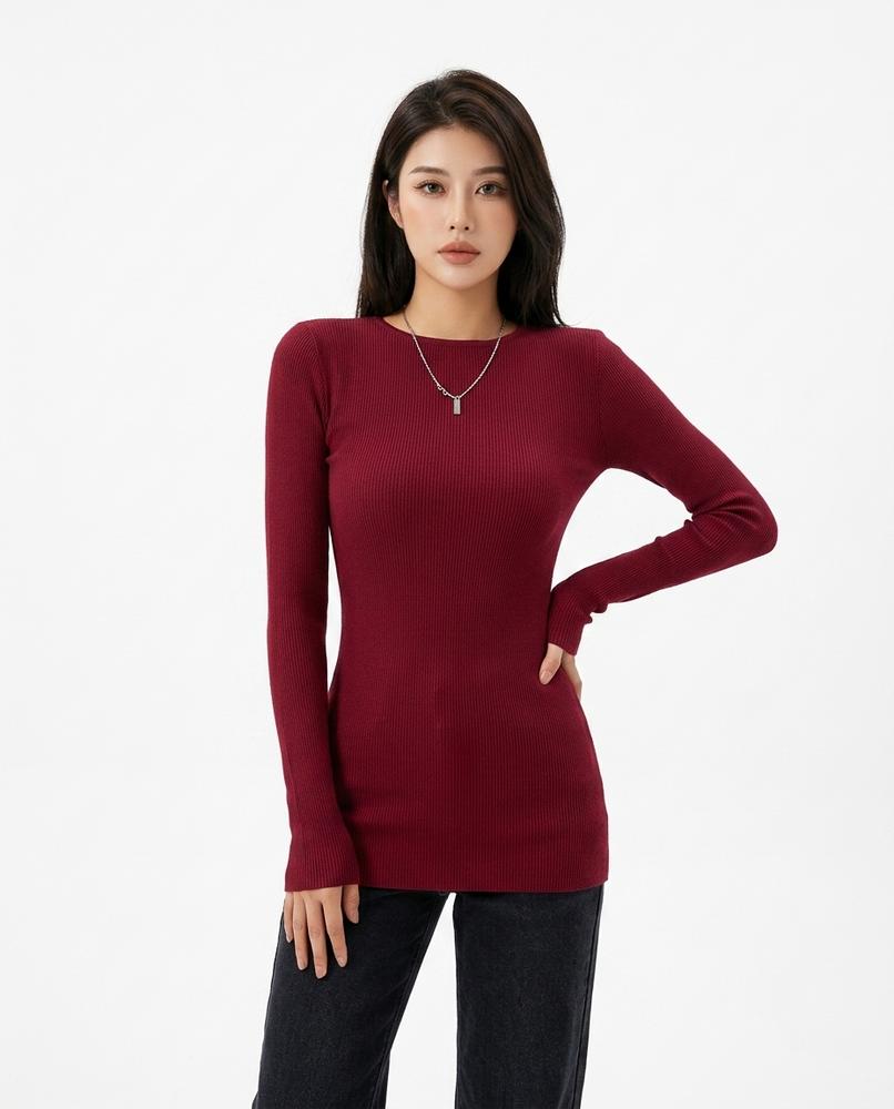 Heidi Outlet - Vatal | Gerippter Enganliegender Pullover Damen