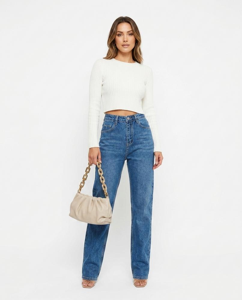 Heidi Outlet - Vatal | Gerippter Enganliegender Pullover Damen