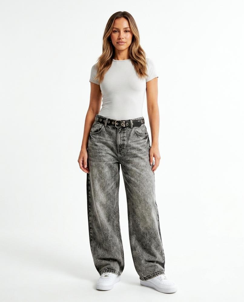 Heidi Outlet - Laver | Weitgeschnittene Gawaschene Hose Damen