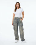 Heidi Outlet - Zevin | Gewaschene Weitgeschnittene Hose Damen