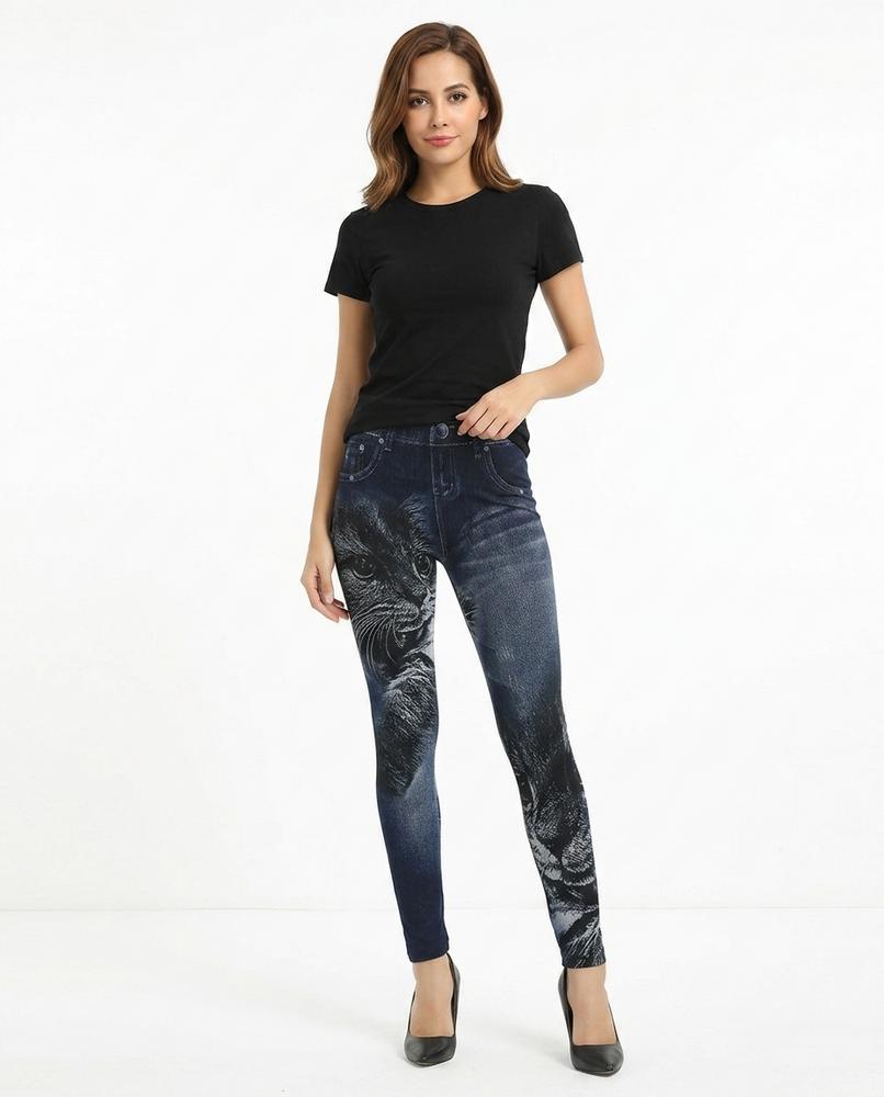 Heidi Outlet - Samir | Enganliegende Bedruckte Hose Damen