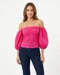 Heidi Outlet - Karan | Gerafftes Schulterfreies Top Damen