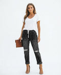 Heidi Outlet - Veren | Zerrissene Gewaschene Hose Damen
