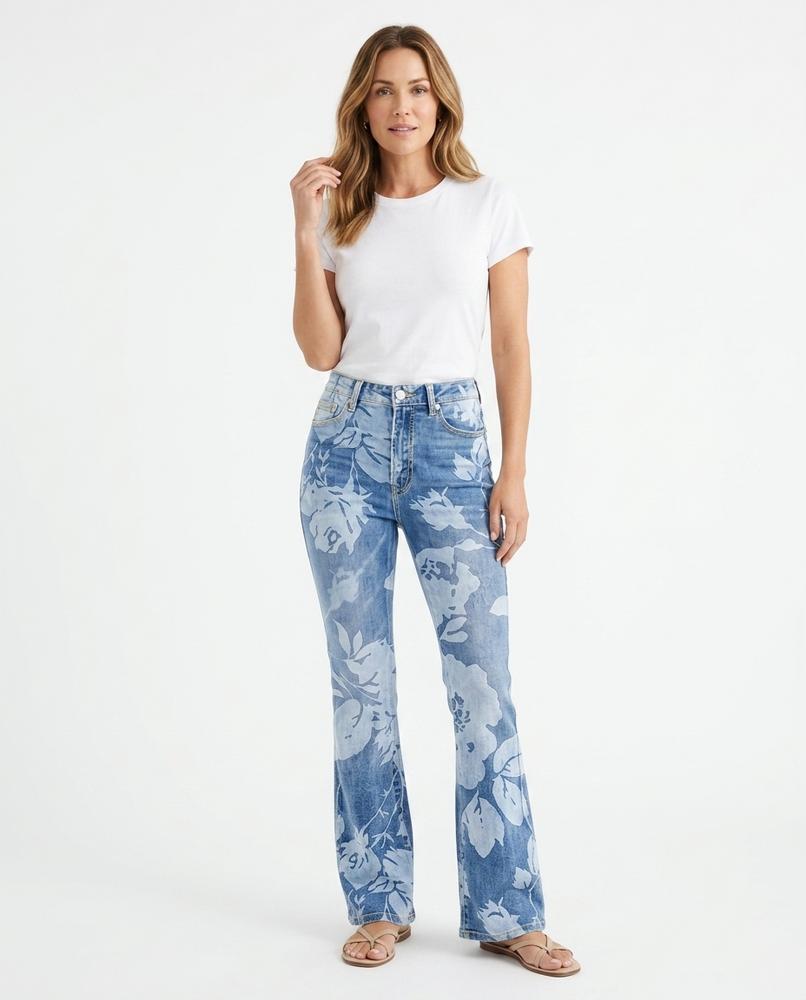 Heidi Outlet - Masol | Ausgestellte Bedruckte Hose Damen