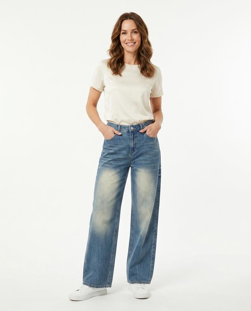 Heidi Outlet - Roser | Weite Gewaschene Hose Damen