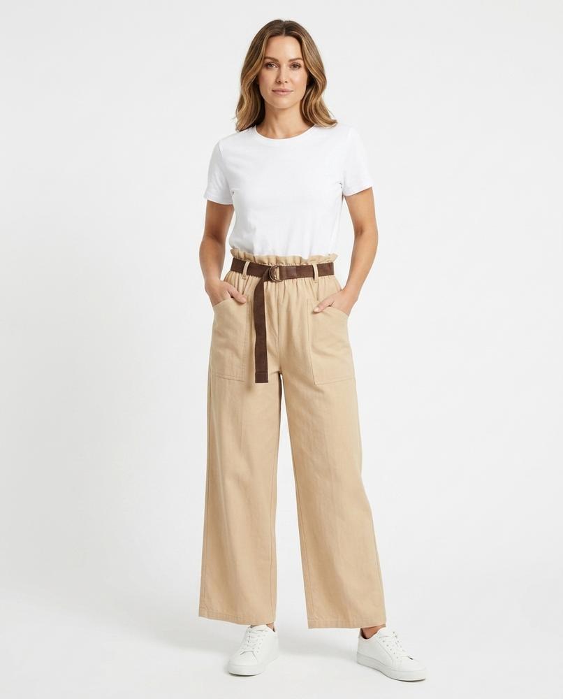 Heidi Outlet - Vivin | Gegürtete Weitgeschnittene Hose Damen