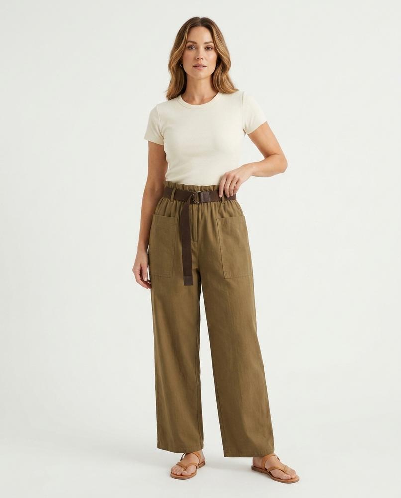 Heidi Outlet - Vivin | Gegürtete Weitgeschnittene Hose Damen