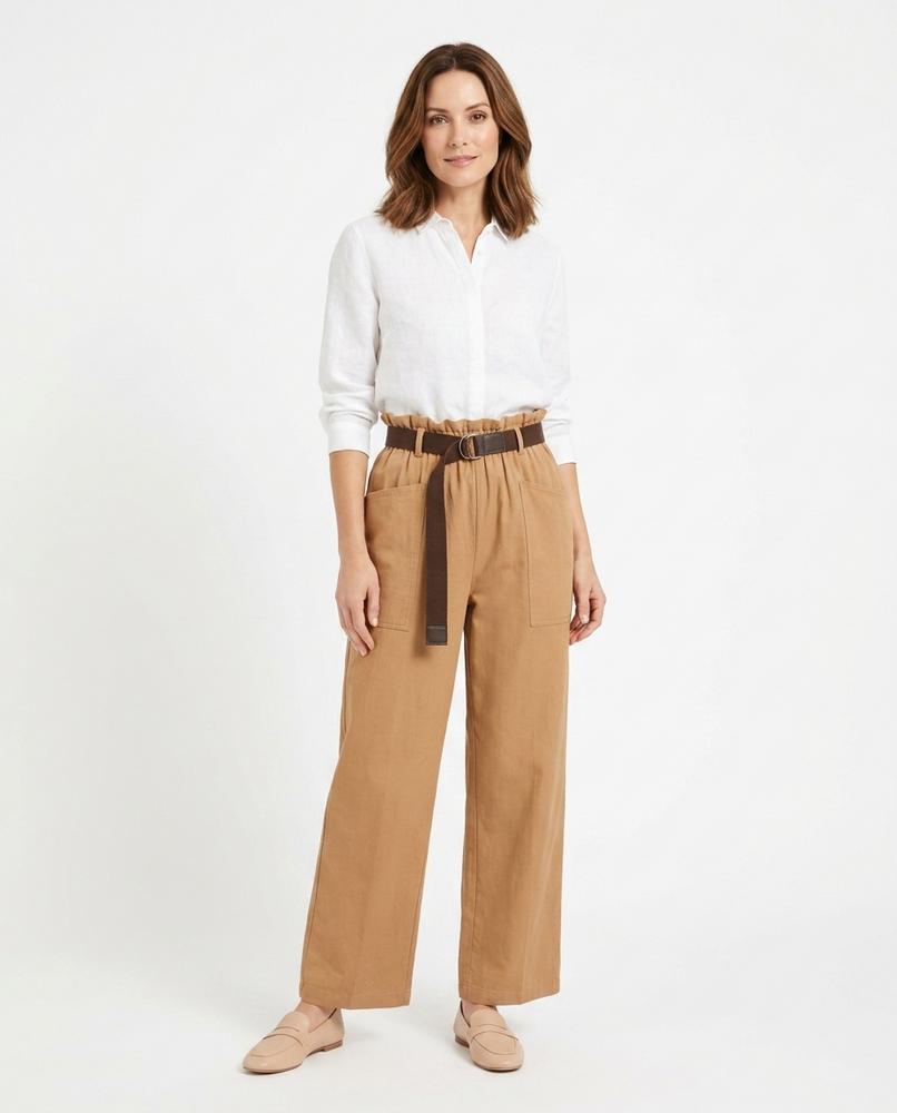 Heidi Outlet - Vivin | Gegürtete Weitgeschnittene Hose Damen