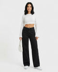 Heidi Outlet - Maren | Weit-geschnittene Niedrig-sitzende Hose Damen