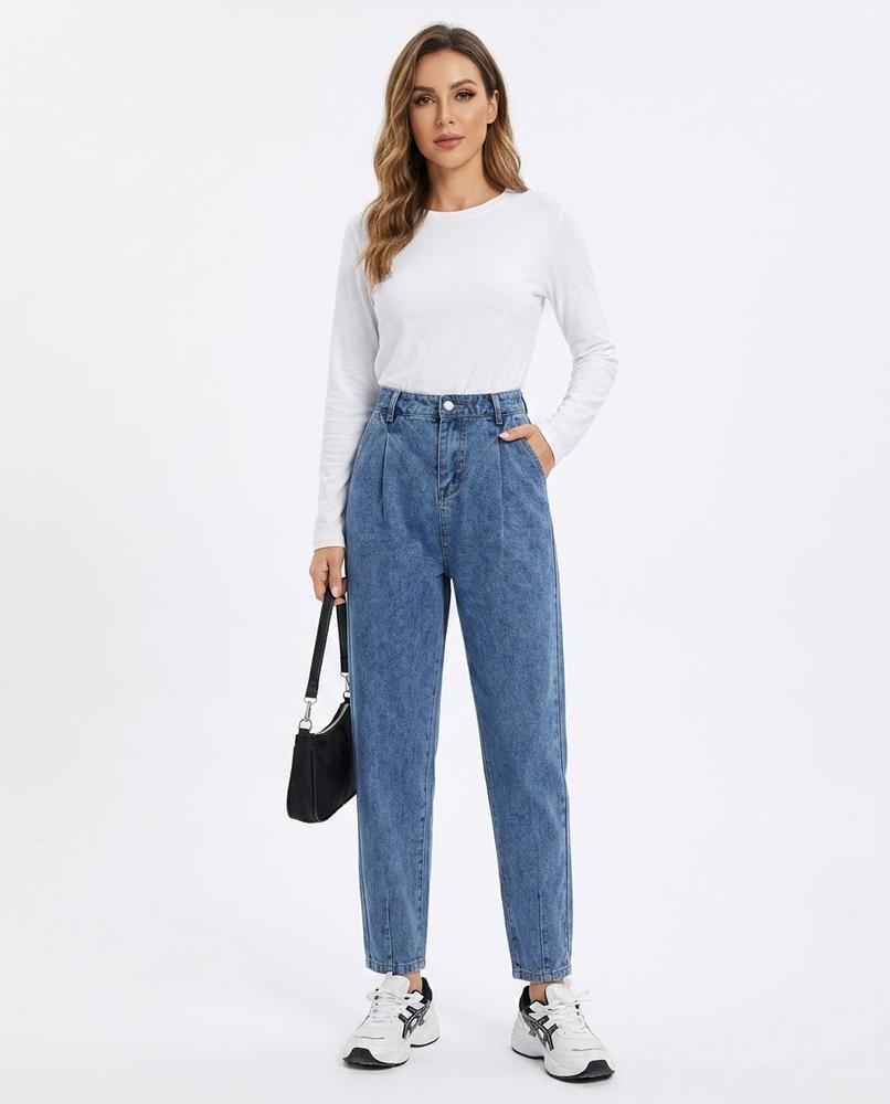 Heidi Outlet - Masen | Hochgeschnittene Strukturierte Hose Damen