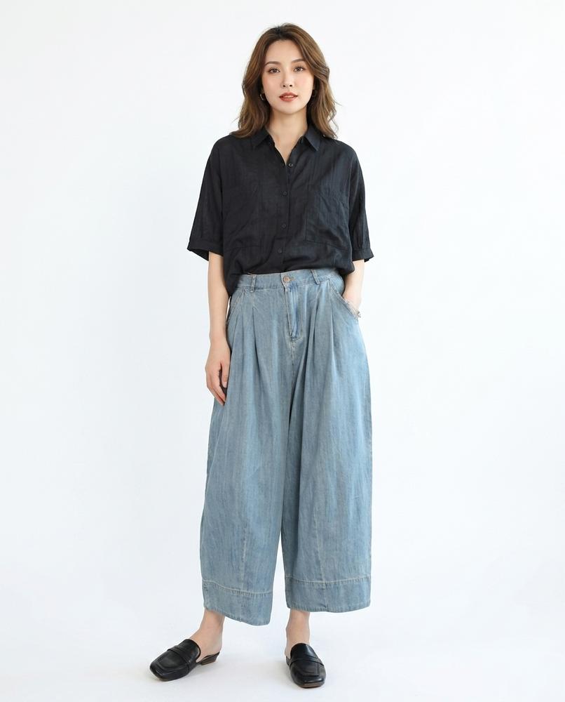 Heidi Outlet - Vaven | Weitgeschnittene Verkürzte Hose Damen