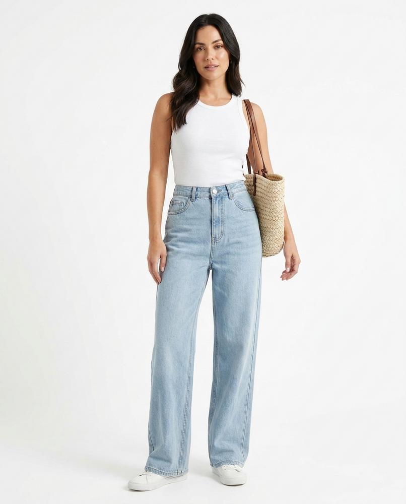 Heidi Outlet - Vemar | Hoch taillierte Weit geschnittene Hose Damen