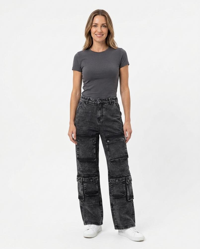 Heidi Outlet - Visil | Weitgeschnittene Gewaschene Hose Damen